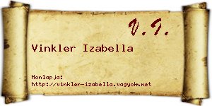 Vinkler Izabella névjegykártya